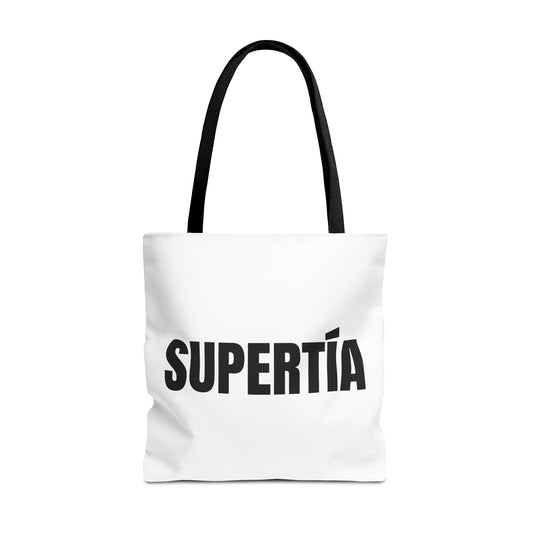 SuperTía B&W Tote Bag – For the Icon in Every Aisle